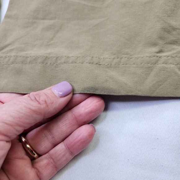 Marmot Pants Zip Pockets Foldable Hem Zip Fly Button Closure Brown Size 14 - Picture 9 of 9